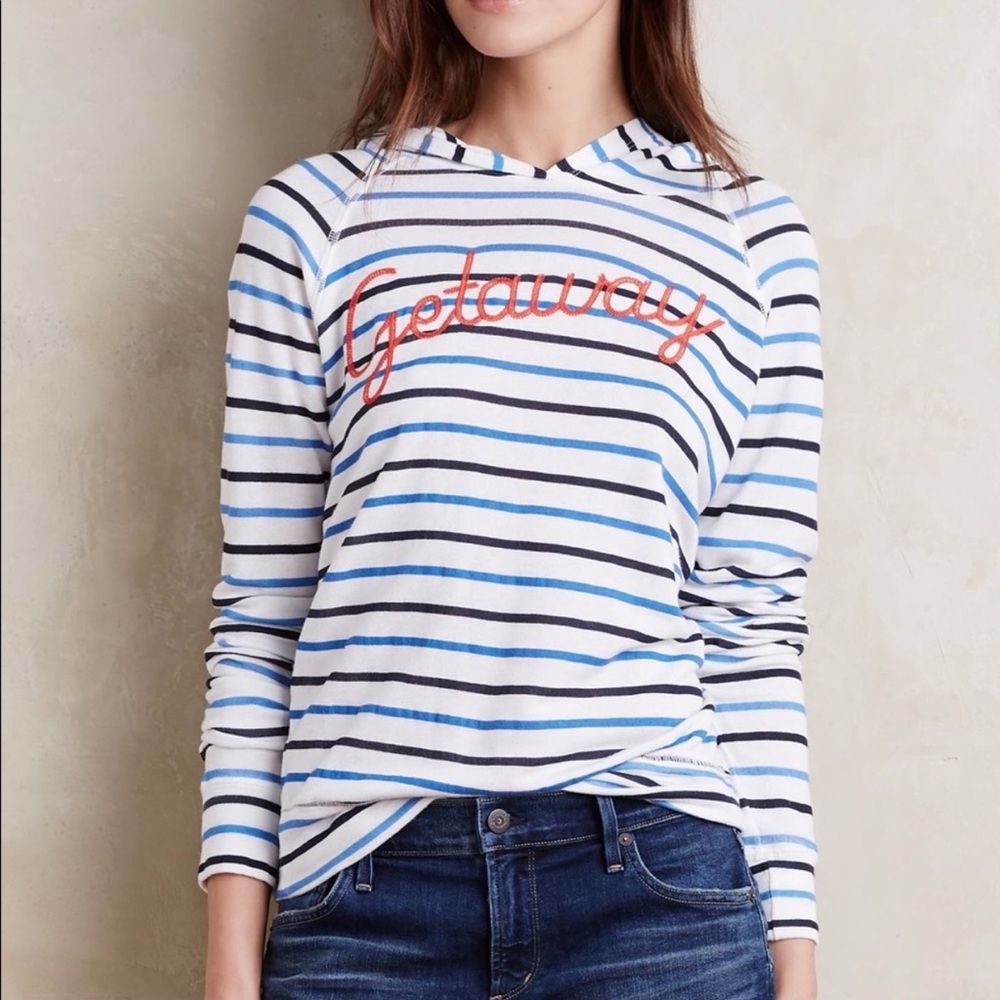 Sundry | Stripe Getaway Hooded Sweatshirt 2